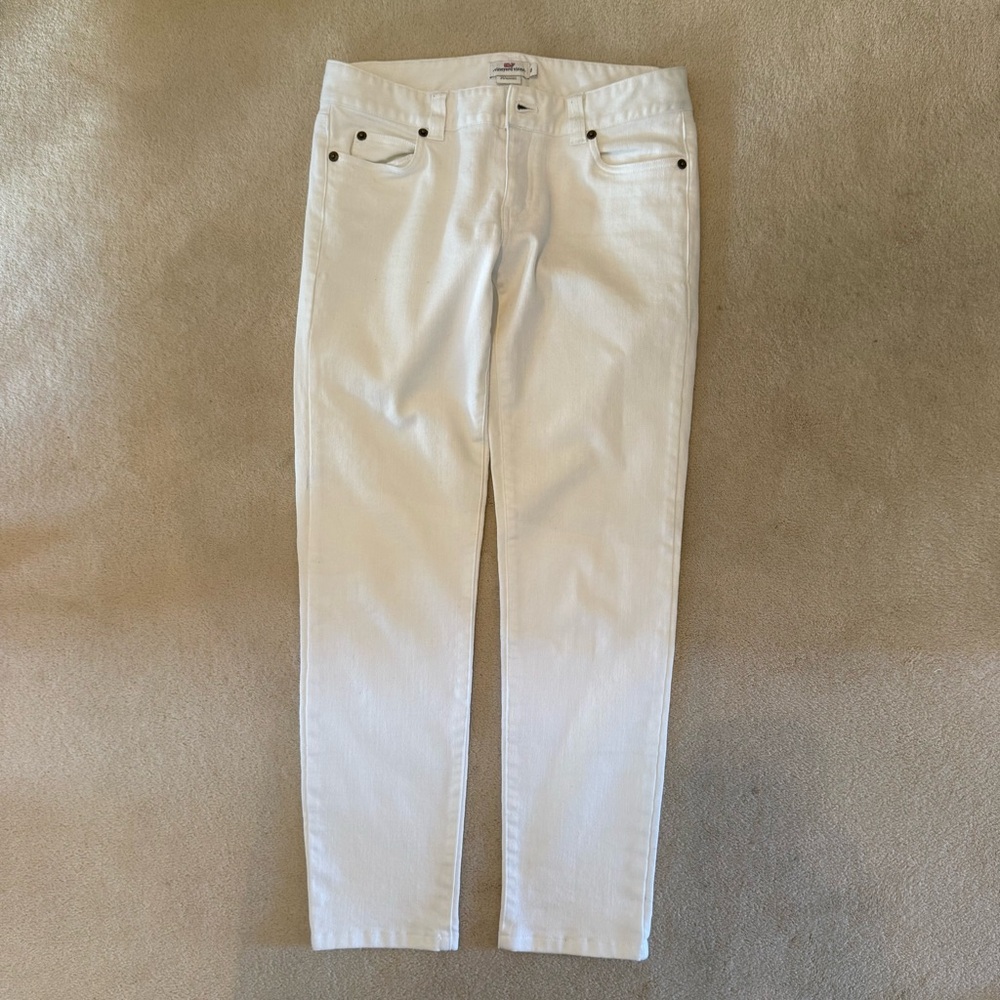 Vineyard Vines ankle length white skinny jeans size 0